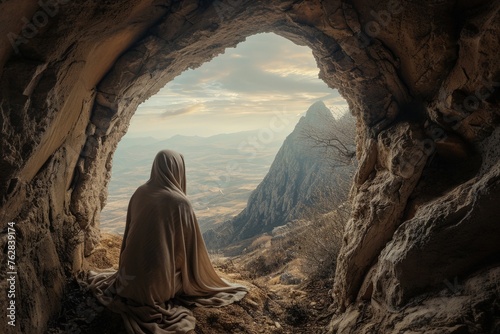 Resurrection moment: jesus christ's rebirth, the unveiling of the tomb in the sacred cave, a divine narrative of hope, faith, and spiritual awakening in Christian tradition Easter