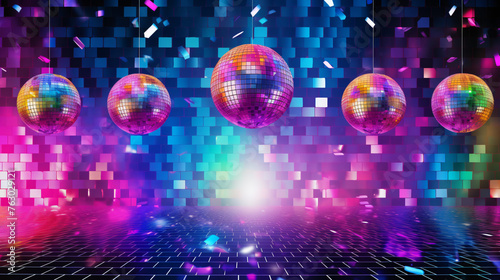 Disco ball background banner perfect for vibrant party