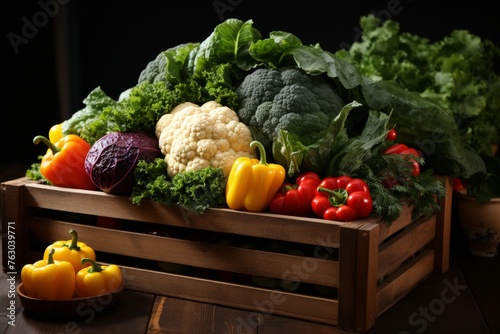 Fresh organic vegetables at regional farmers market - vegan and vegetarian food background