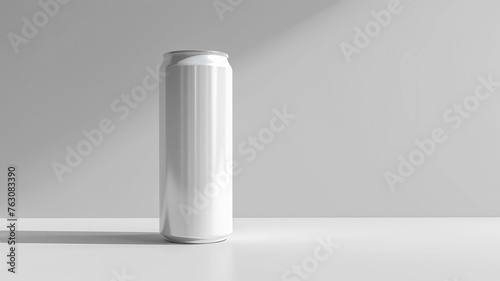 white blank drink can and shadow on a white background