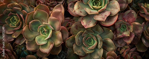 Succulents close-up with vibrant colors