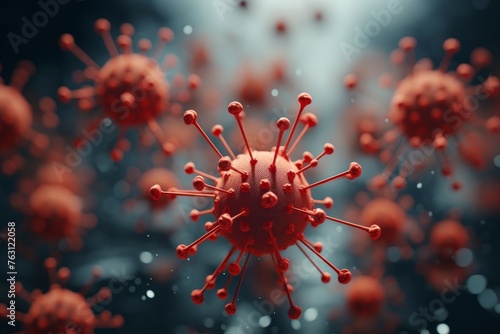 Detailed 3d rendering of pertussis molecule reflecting current epidemic in czechia
