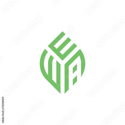 letter ewa nature monogram design template