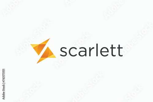 geometric letter S logo design template