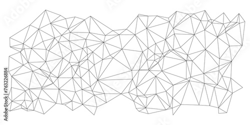 abstract dot and triangle connection background.vector illustration