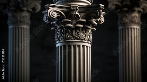 Contemporary sculpture integrates Doric column classical meets modern