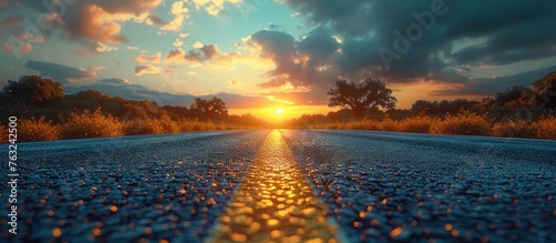 sunset background highway