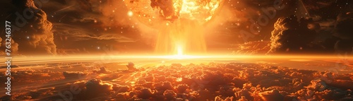 Cosmic nuclear blast vivid illumination