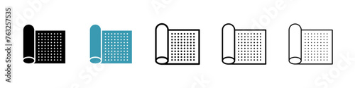 Sandpaper Texture Variety Icons. Surface Smoothing Emery Paper Symbols