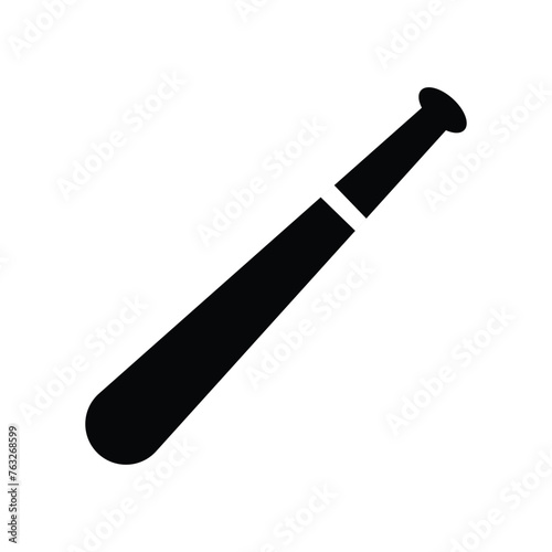 Baseball bat icon. Simple illustration of baseball bat vector icon for web design isolated on white background. Vector illustration. Eps file 214.