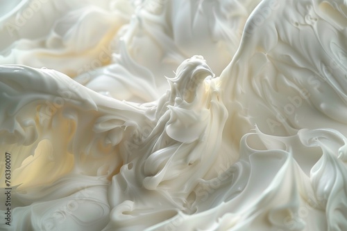 Whispers of beauty cream spreading delicately, like gossamer wings unfolding in a symphony of elegance.