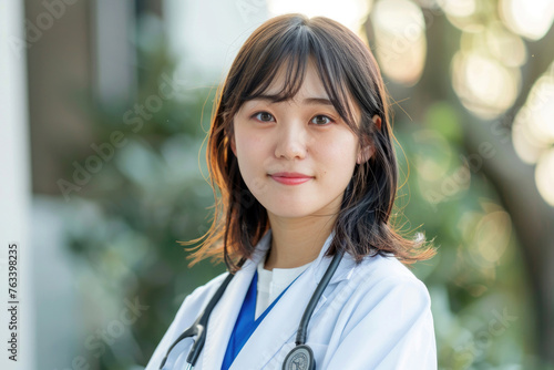 Japanese Beautiful Female Doctor Close-Up