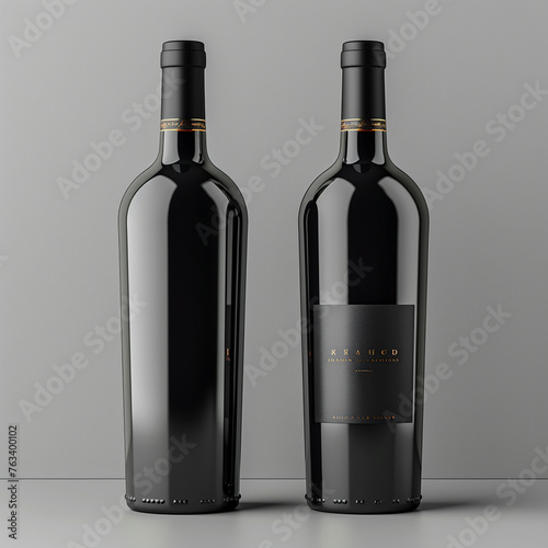 Empty Wine Bottle Mockup