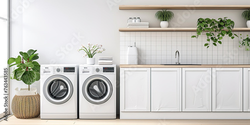 washing machines in a clean organized neat