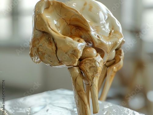 Human Skull Model on Table