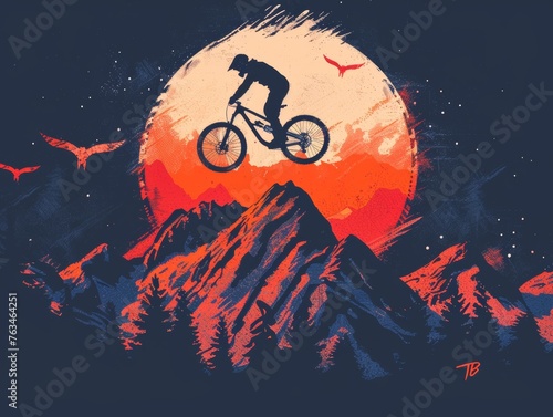 Man Cycling Up Mountain