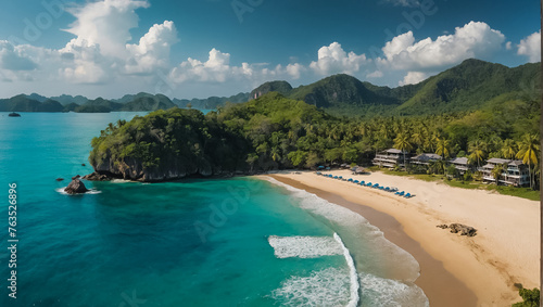 beautiful beach in Thailand leisure