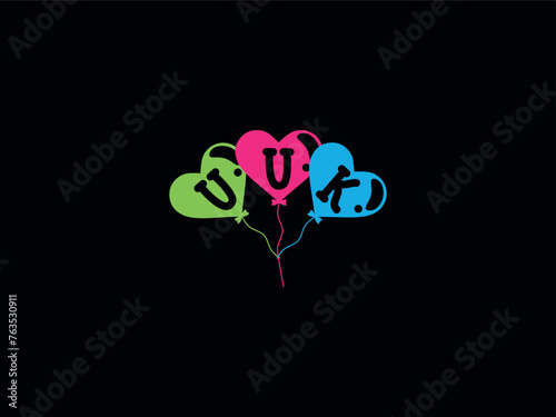 Abstract UUK Balloon Letter Logo