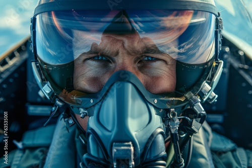 Close-Up of Person Wearing Helmet and Goggles