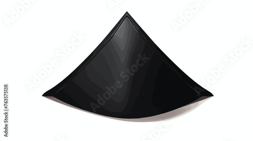 Black triangle pirate hat isolated on white 
