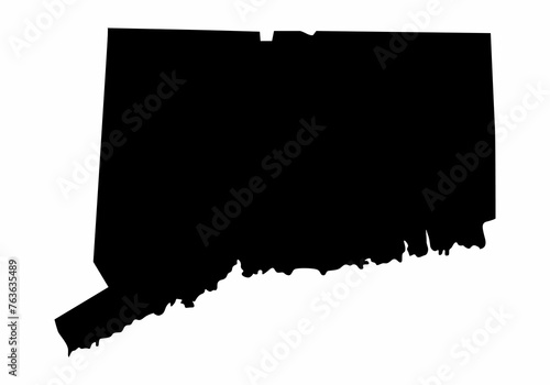 Connecticut silhouette map
