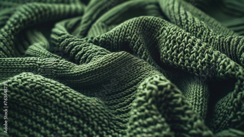 texture of knitted fabric dirty-green color for abstract backgrounds