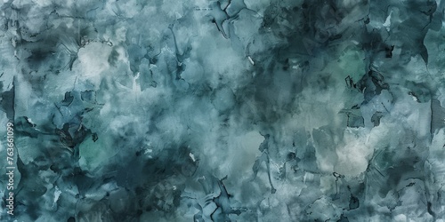 Abstract watercolor wash in shades of teal and dark blue, evoking a serene oceanic feel.