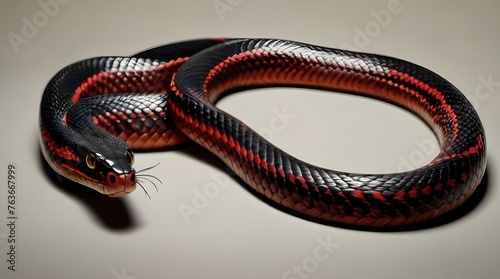 Black And Red Snake Color Combination 