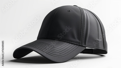 Black baseball cap isolated.