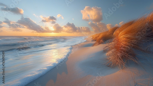 Dune beach at the North Sea coast, Sylt, Schleswig-Holstein, Germany