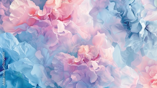 Pastel Floral Abstract Delicate and Intricate Background Design