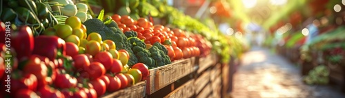 Organic farm market eye-level