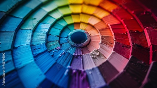 Capture the essence of human psychology through color in a design Use an eye-level angle to emphasize the impact of color on emotion Create a visually striking image that conveys a specific mood