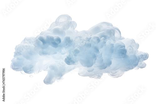 Cloud of Smoke Floating in the Air. On a White or Clear Surface PNG Transparent Background.