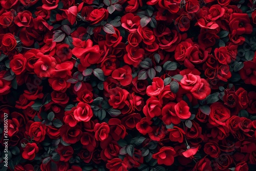 Background of red roses.