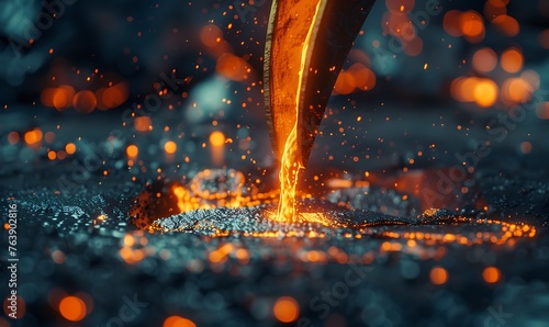 Pouring Molten Metal into Mold, A Detailed Metallurgical Process