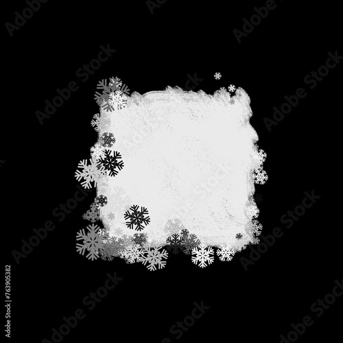Creative winter, Christmas mask. Basis element for design on black background universal