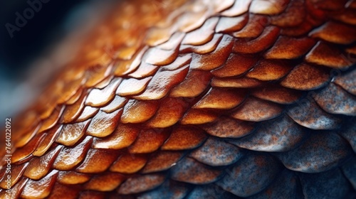 Close-up on a fish skin