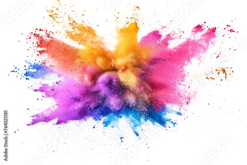 chaos of color with a mesmerizing burst of colored powder that dazzles the senses.
