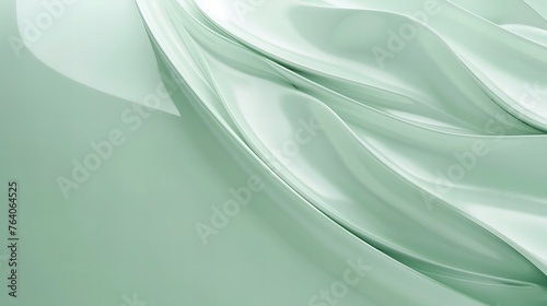 abstract green and celadon background with waves, wallpaper for product presentation design