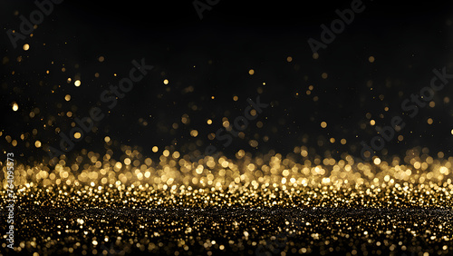 Abstract background composed of gold sand, golden abstract background, Christmas background 