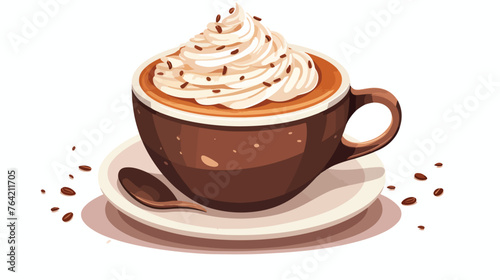 A frothy cappuccino with a sprinkle of cocoa powder