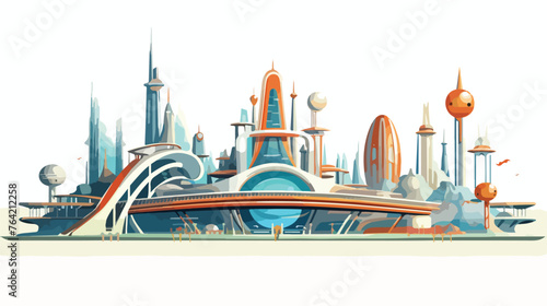 A futuristic theme park with advanced rides 
