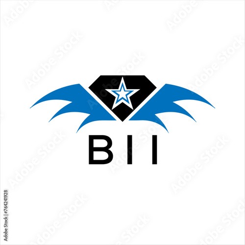 BII letter logo. technology icon blue image on white background. BII Monogram logo design for entrepreneur and business. BII best icon. 