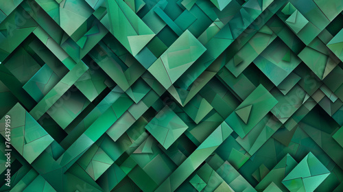 emerald green geometric pattern background