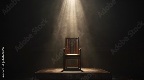 A solitary empty chair at the meetings forefront a silent call for the chairmans presence