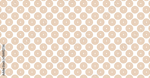 Gold circle seamless pattern. gold and white minimal background. Luxury repeated decorative design.