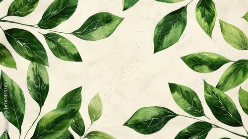 Organic Greenery Pattern: Hand-Drawn Botanical Illustration for Wallpaper and Graphic Design with a Vintage Minimalist Flair