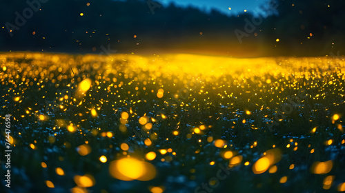 Long-exposure shots to capture the magical glow of fireflies in summer nights. The result can be a mesmerizing display of light