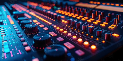 Digital Music Mixer Adjusting Levels for Sound Sculpting and Production